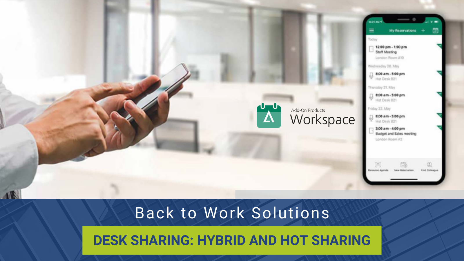 Twitter Back to Work Solutions Desk sharing hybrid and hot sharing